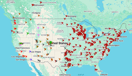 Interactive Hummingbird Fall Migration Map for 2025
