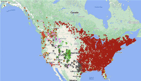 Interactive Hummingbird Spring Migration Map for 2021