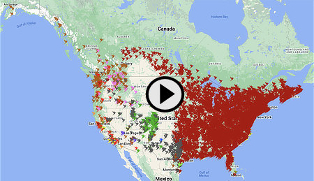Hummingbird Spring Migration Animation for 2022